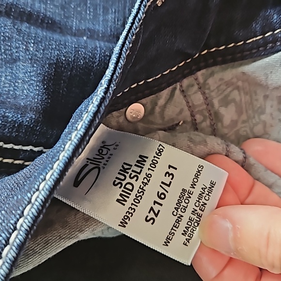 Suki jeans dark wash, like new size 16 - Picture 3 of 6